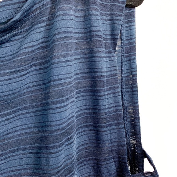 Navy Ladies Sheer Athletic Top - Picture 3 of 5